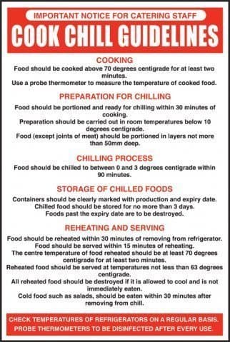 Cook chill guidelines. S/A