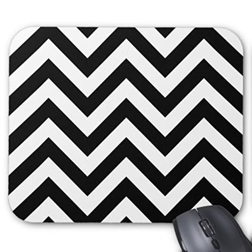 Ouliyou Black And White Zigzag Chevrons Pattern Mouse Pad