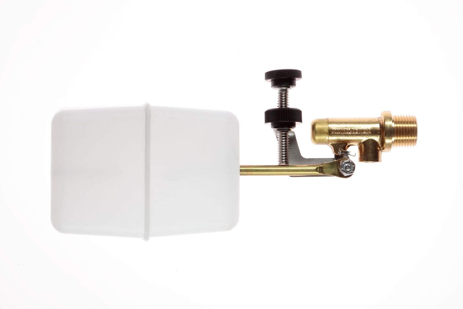 Float-Tec EZ Adjust Brass Replacement Float Valve 3/8" NPT Male Threads with 3" arm for Autofill, Pools, Spas, Water Fountains, Livestock Water Trough, Water Tanks Fits 8" Canister