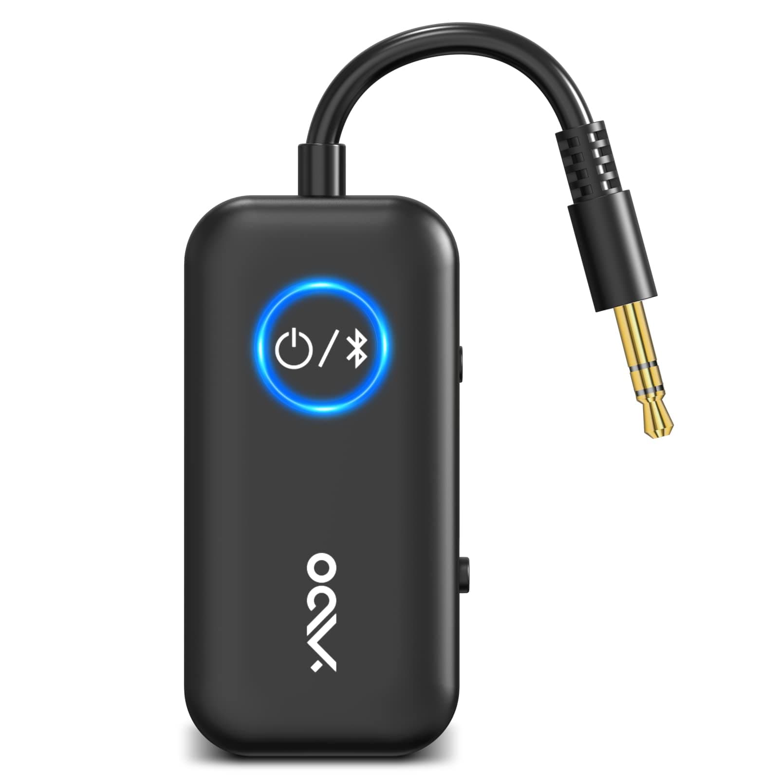 YMOO Bluetooth 5.3 Audio Adapter for Airplane, Bluetooth Transmitter Receiver with 3.5 mm Jack, aptx Low Latency, Dual Link AUX Transmitter for TV/Headphones/Mobile Phone