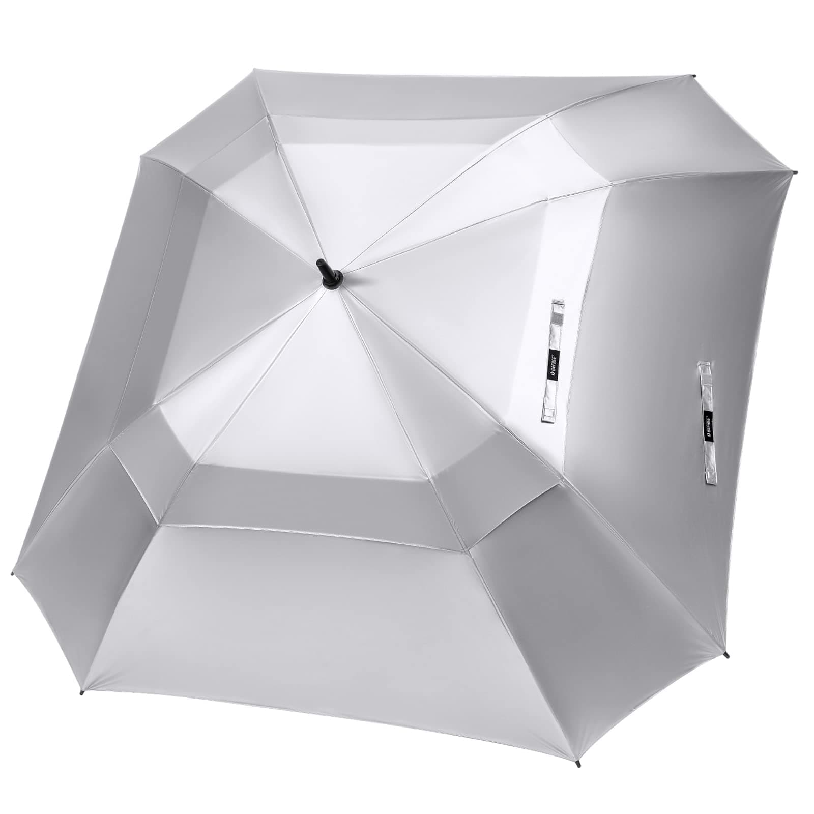 G4Free Extra Large Golf Umbrella 62/68 inch Square Vented Windproof Auto Open Double Canopy Oversized Stick Umbrella