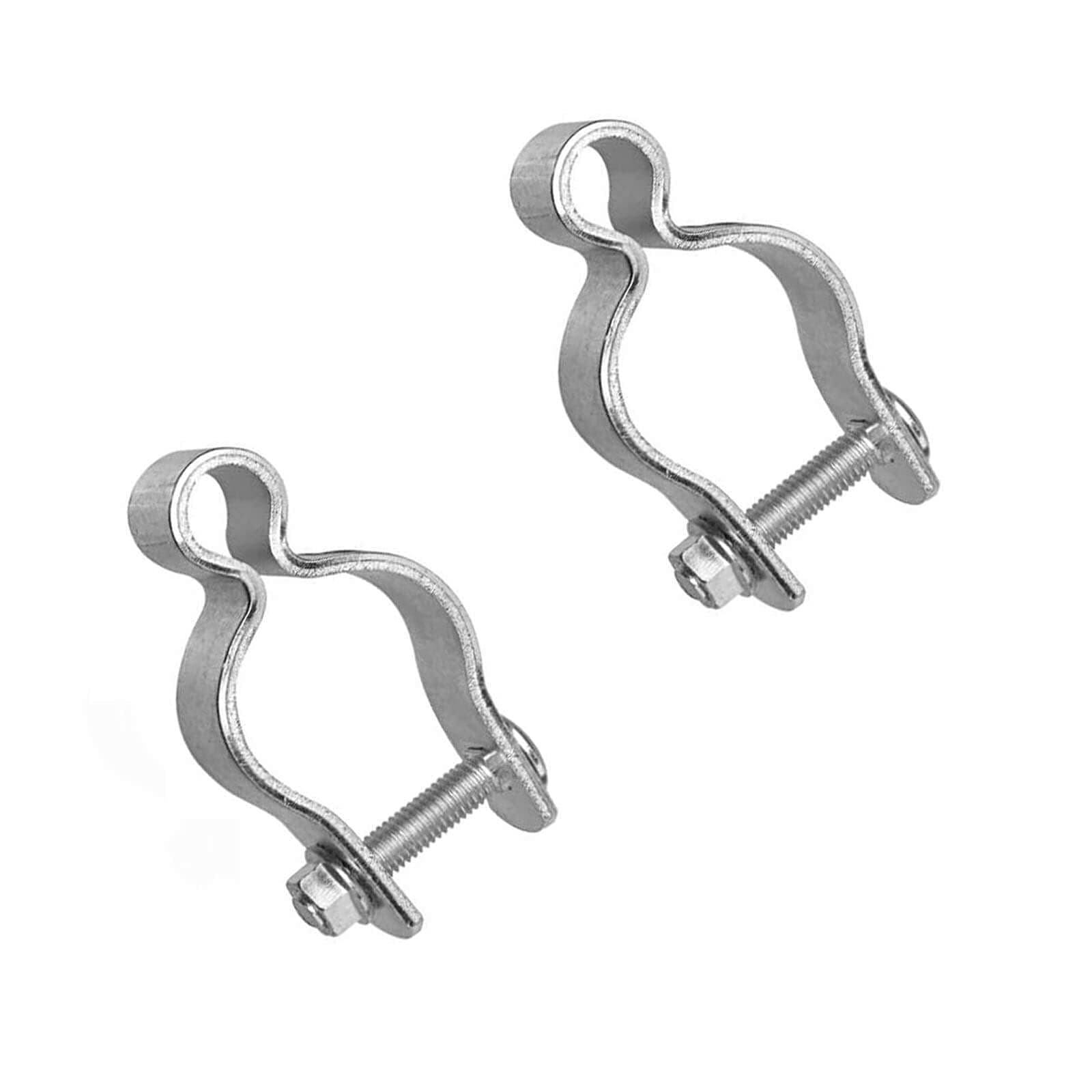 2 Pack 2-3/8inch Chain Link Fence Frame Gate Post Hinge/Galvanized Steel Zinc Plated Pipe Gate Hinge for 2-3/8 Outside Diameter Post/Pipe, Nut/Bolt Included for Hinge