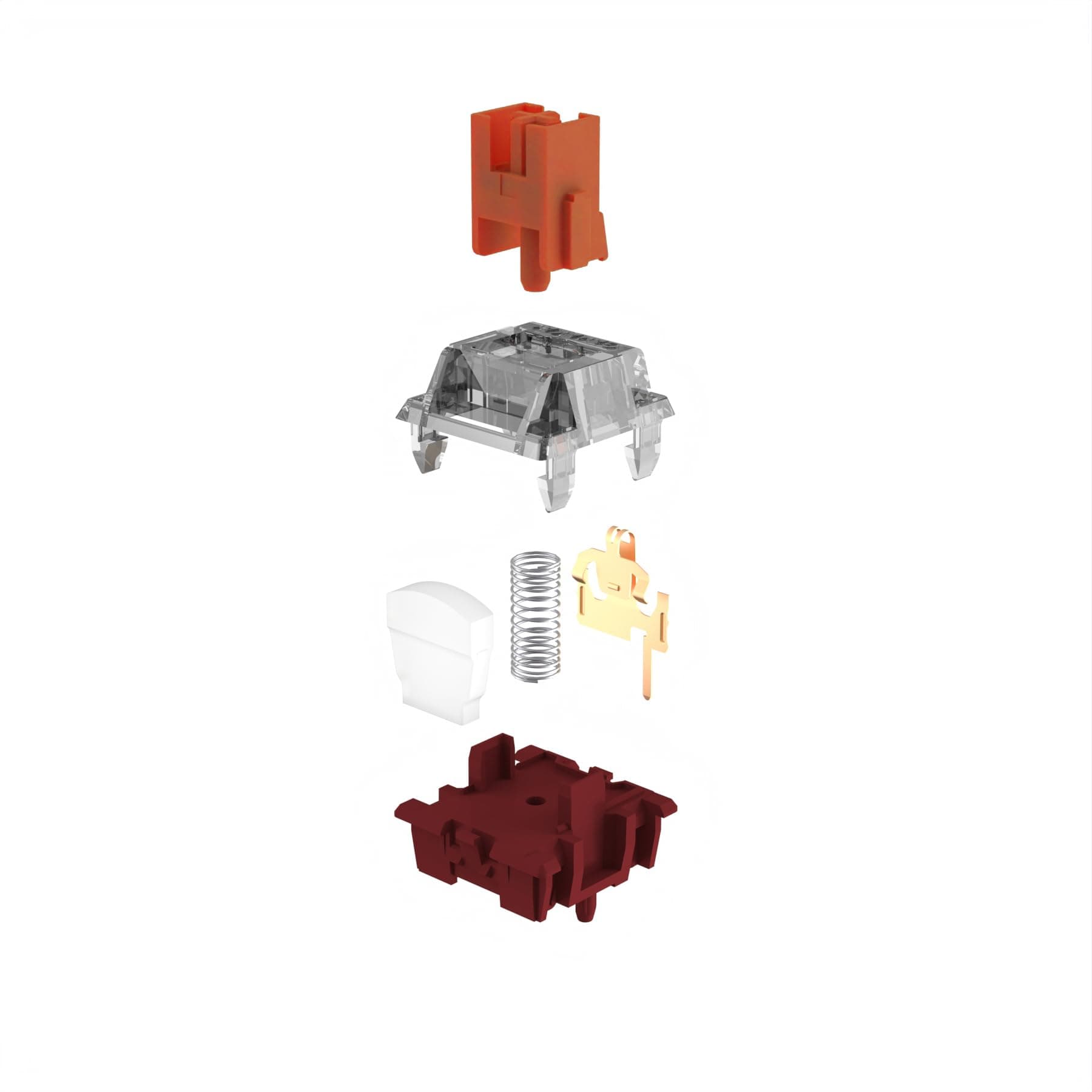 GK GAMAKAY Planet Series Switch with LED Diffuser, Tactile Mechanical Keyboard Switch, 5 Pin Pre-lubed Switches for DIY Mechanical Gaming Keyboard (Mars Swicth-45Pcs)