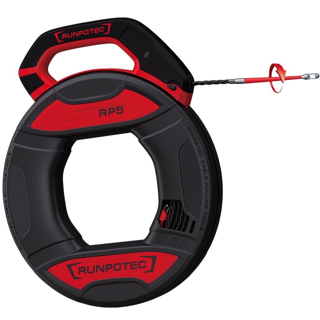RP5 Cable Pulling Tool | 20 m Cable Pulling Aid with Triple Twisted Special Plastic Tape Diameter 5.5 mm | Cable Pulling Aid with Patented Guide Tip