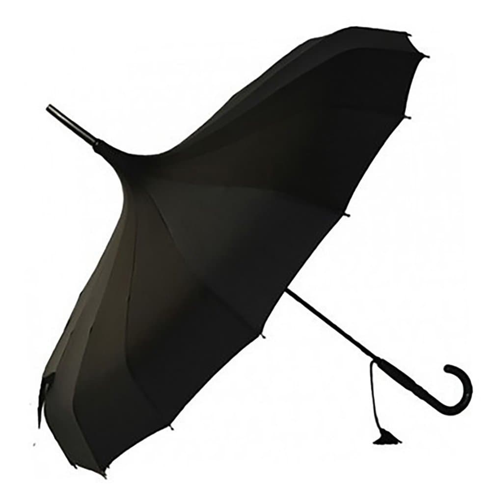 SAOKE Plain Black Pagoda Umbrella
