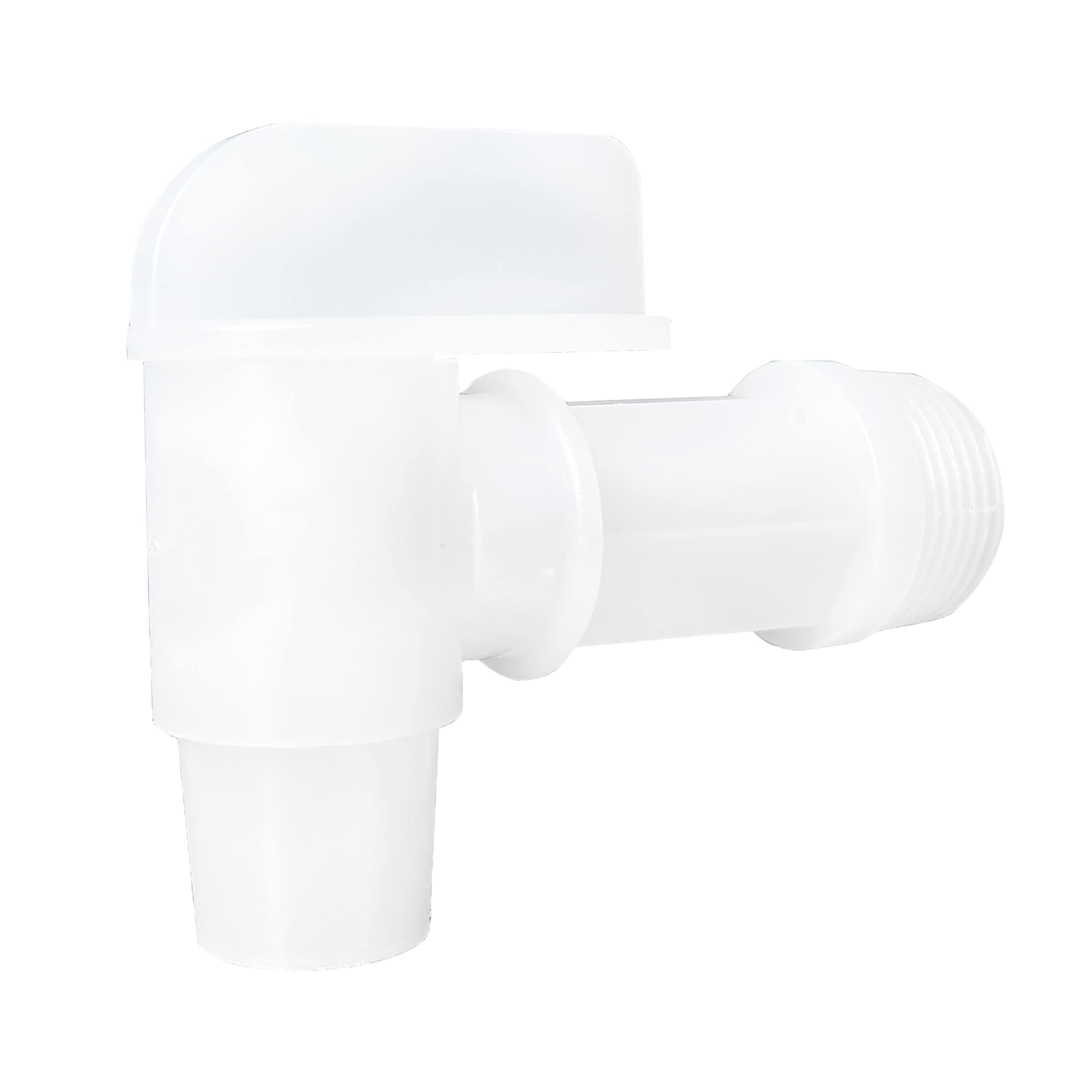 Spigot for 6 Gallon Container, 2 Pack 3/4" NPT Plastic Faucet for 5 6 Gallon Water Jug and Drum - Durable Polyethylene Water Dispenser Spigot Replacement, White