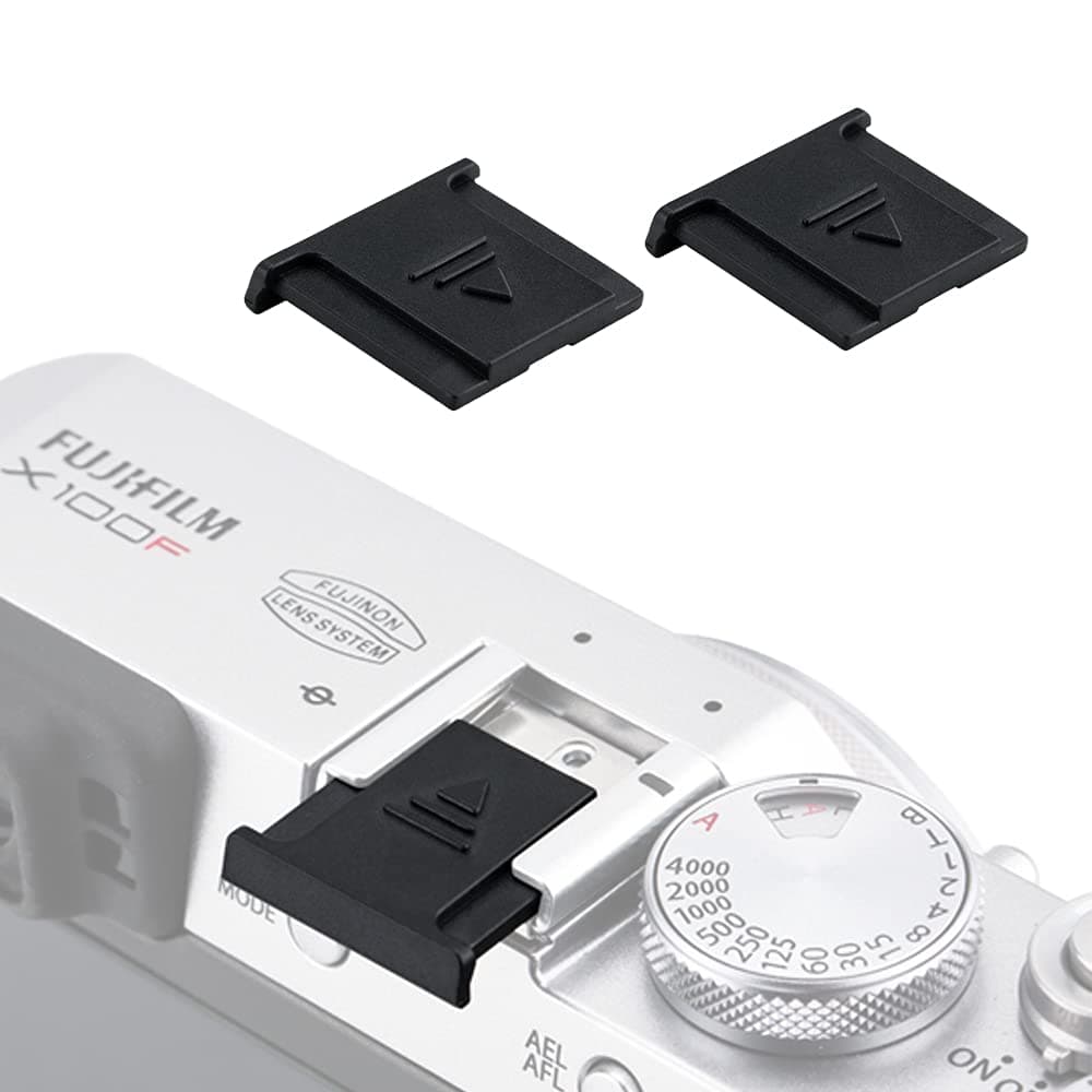 JJC 2 PCS Camera Hot Shoe Cover Cap Protector for Fujifilm Fuji X-M5 X-T5 X-T4 X-T3 X-T50 X-T30 II X100VI X100V X100 X-PRO3 X-PRO2 X-S20 X-S10 X-E4 X-E3 X-T200 X-T100 GFX100 II GFX100SII-Black