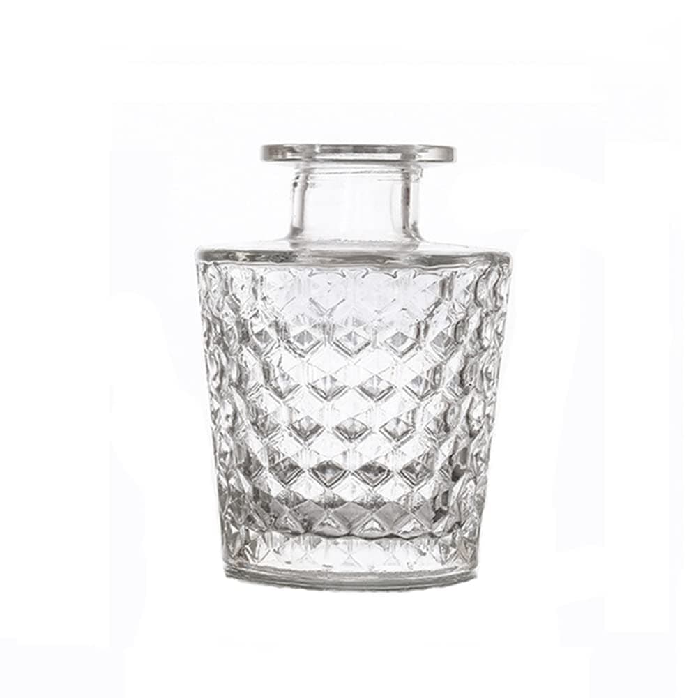 1 PCS 150ml/5oz Clear Glass Diffuser Bottles Empty Refillable Diffuser Jars Aromatherapy Container Fragrance Accessories Use for DIY Replacement Reed Diffuser Sticks Set Essential Oils Crafts Decor