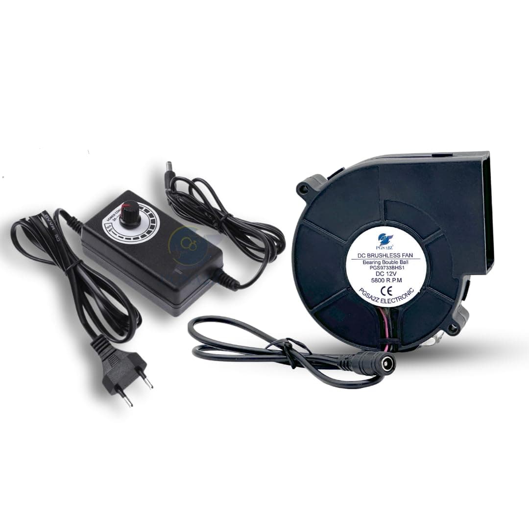 Variable Speed Controller 97mm x 33mm 5800 RPM DC Blower Fan, 110V 220V AC Powered for BBQ, Wooden Stove, DIY Cooling Ventilation Exhaust Projects