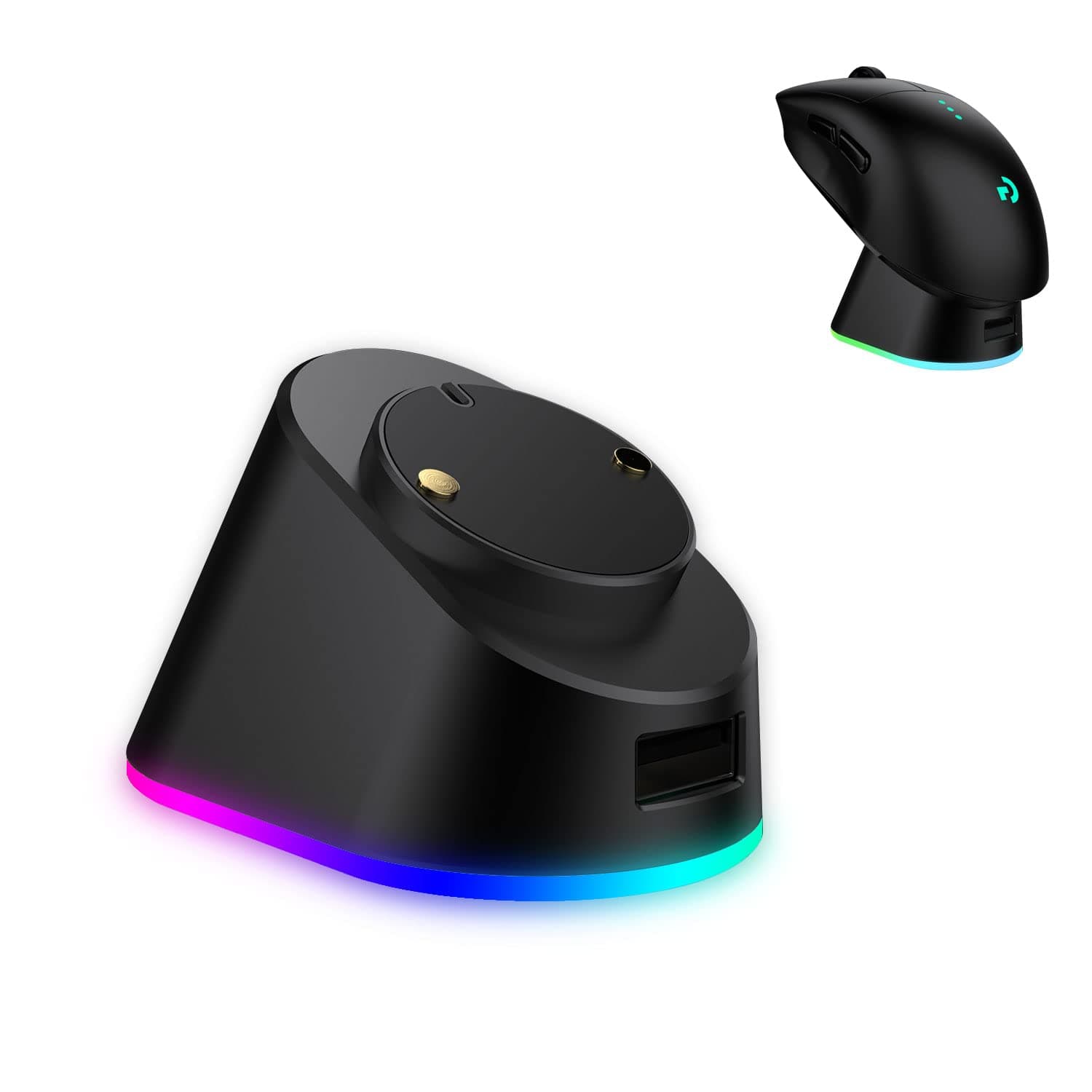 Charging Dock-Metal Mouse Charging Dock for Logitech Mouse G Pro X Superlight, G502 Lightspeed, G703, G903 Lightspeed and G PRO RGB Wireless Gaming Mice Powerplay Wireless Charging System
