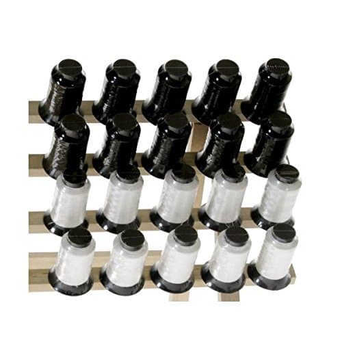 20 Spools White & Black Embroidery Machine Thread
