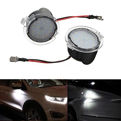 2pcs White light LED Rearview mirror lights Side Mirror Puddle Lights For Edge Mondeo Explorer Taubus