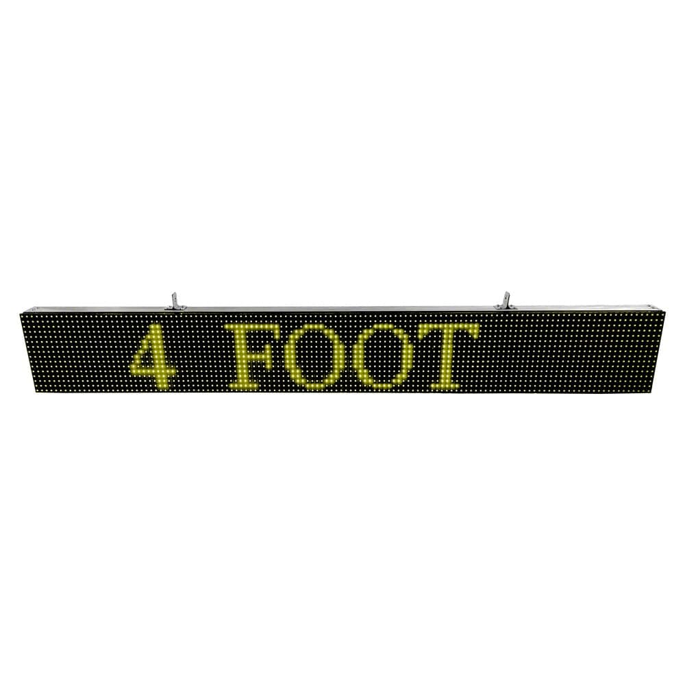 AL-QURAISH P10 Led Running/Scrolling Programable Text Message Display Board WI-FI (YELLOW, 7 INCH. × 49 INCH. BOTH SIDE)