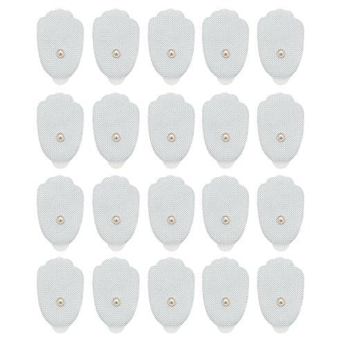 Tens Unit Electrode Pads Snap on Reusable Self-Adhesive Replacement Massage Pads Pack of 20(10 Pairs SUNMAS Brand