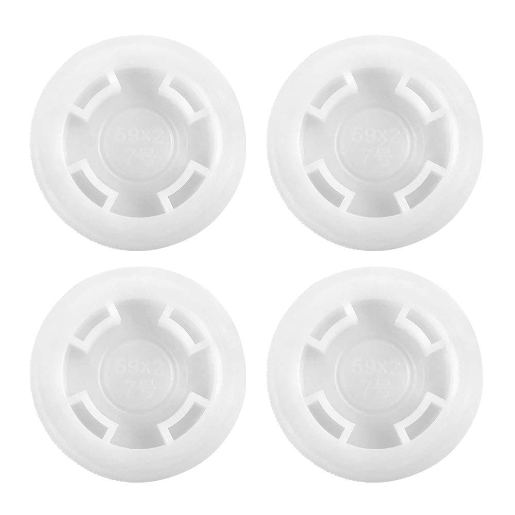 QWORK Bung Cap with 2" Thread Size for 55 Gallon Plastic Drums, 4 Pack Poly Buttress Drum Bung, Fine Thread