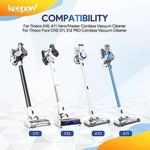 KEEPOW A10 Vacuum Filter Replacement Compatible with Tineco A10 A11 Hero A10/A11 Master PURE ONE S11 Series, S12, X Cordless Vacuum Cleaner (4 Pack Post-Filter)