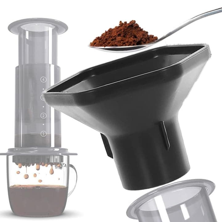 Press Coffee Maker Funnel Tool Compatible with Aerpress Original, Go, XL, Clear Portable Espresso Accessories, Coffee Dosing Funnel, Travel-Ready Coffee Gear for Mess-Free Brewing Cafe