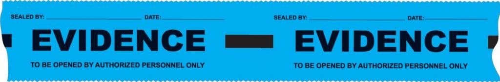 "evidence" sawtooth security tape - blue
