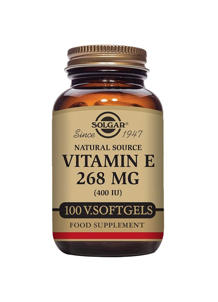 Natural Source Vitamin E 268 mg (400 IU) Vegetable Softgels - Pack of 100 - Fights Free Radicals - Immune System Support - Vegan and Gluten Free