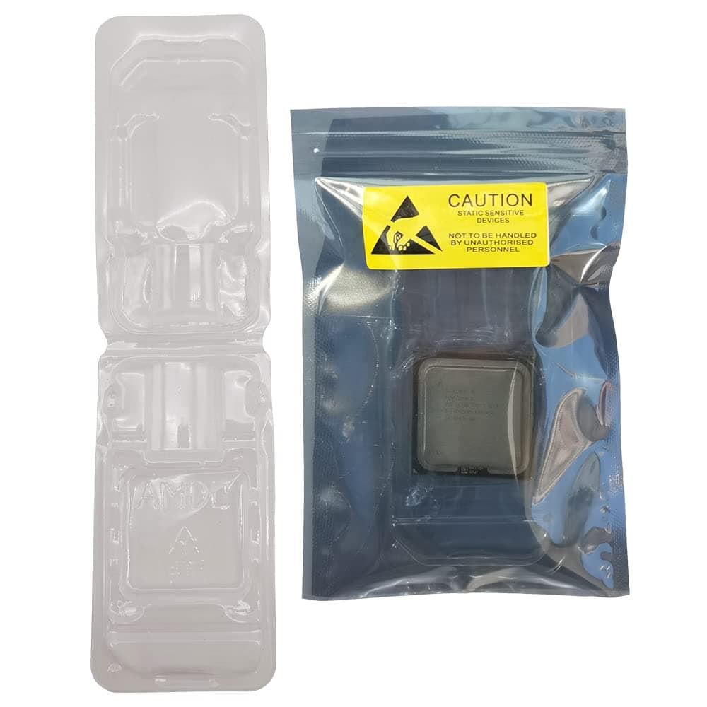 - 10pcs AMD CPU Protective Thicken Plastic Clamshell Case Trays Suitable with 10pcs Antistatic Bags and Labels (AMD)