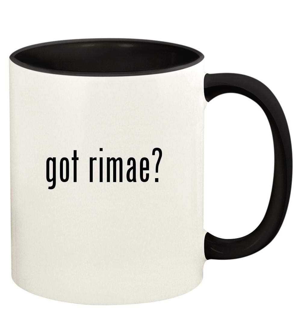 got rimae? - 11oz Ceramic Colored Handle and Inside Coffee Mug Cup, Black