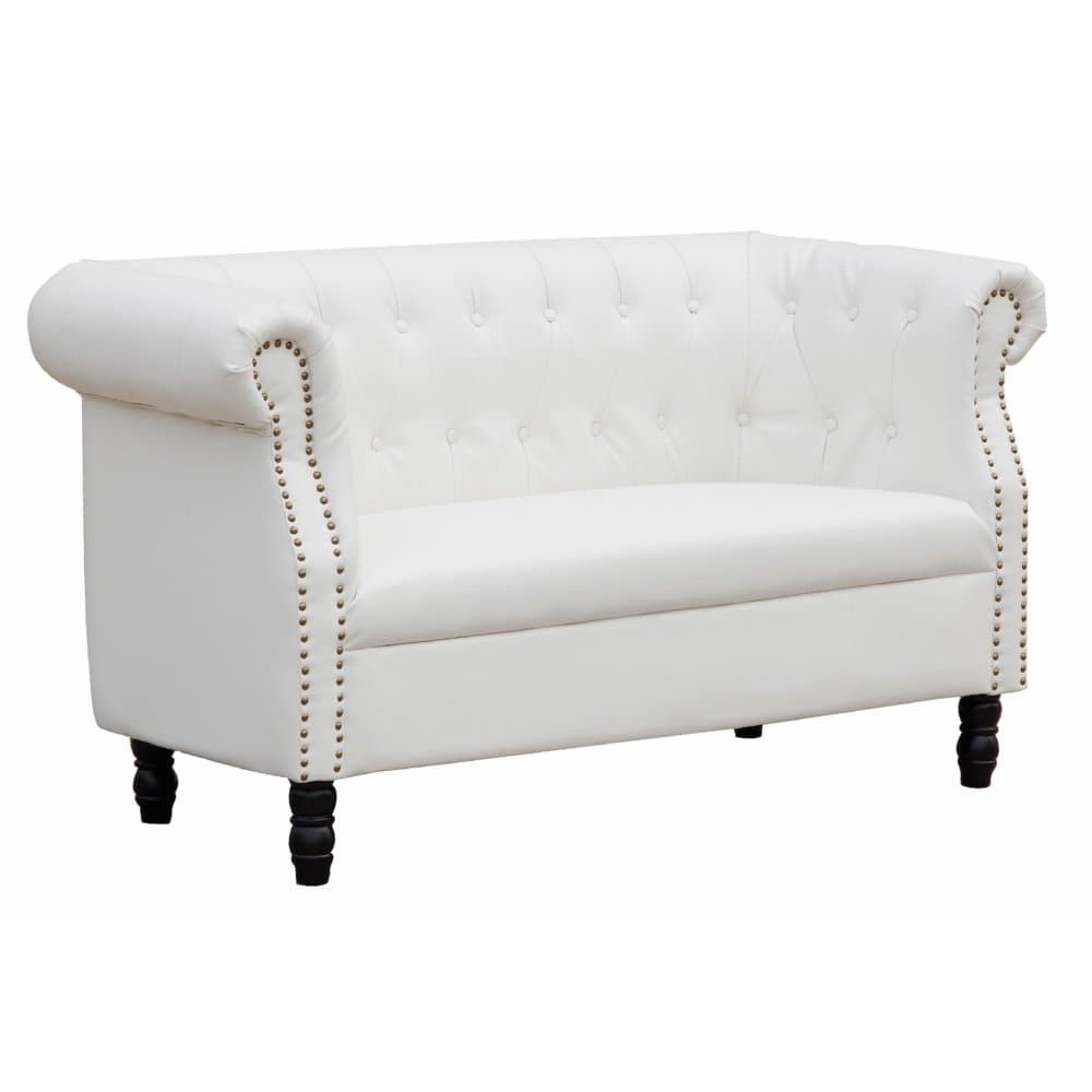 Lemodern Chester Loveseat (White)