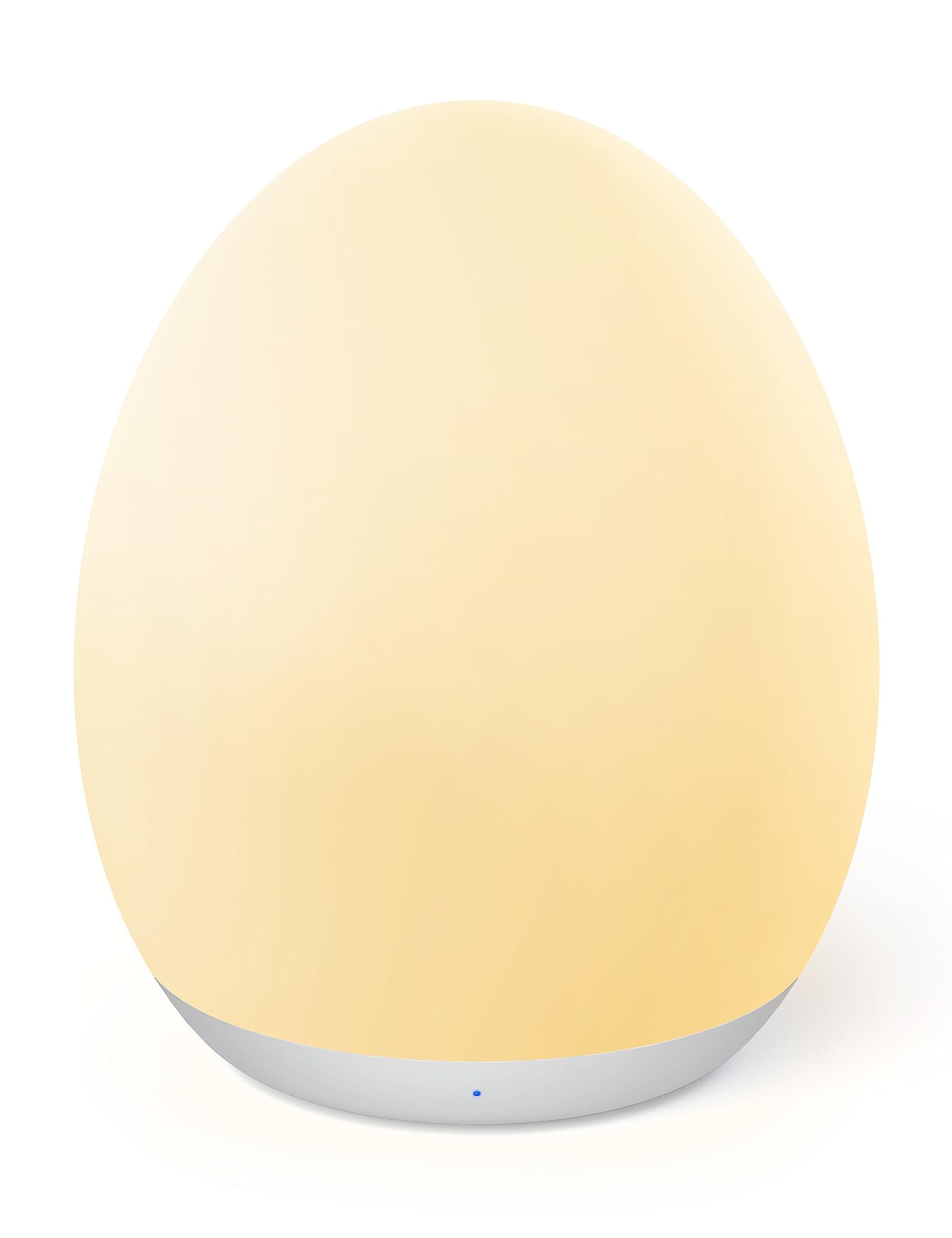 JolyWell Night Light for Kids - 8 Colors Changing Baby Lamp, Stepless Dimming, BPA-Free Nursery, USB Rechargeable Egg Light for Newborns and Breastfeeding