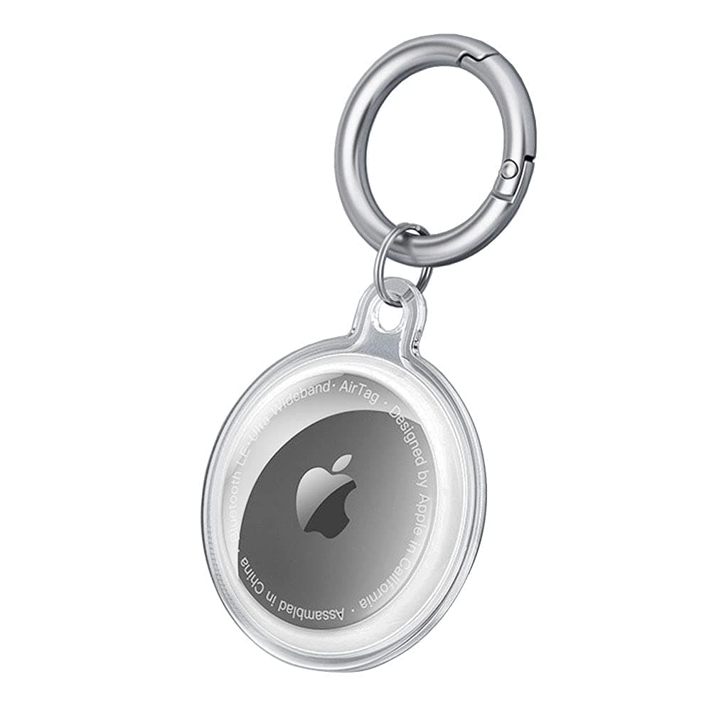 Leather Case for AirTag with Keychain