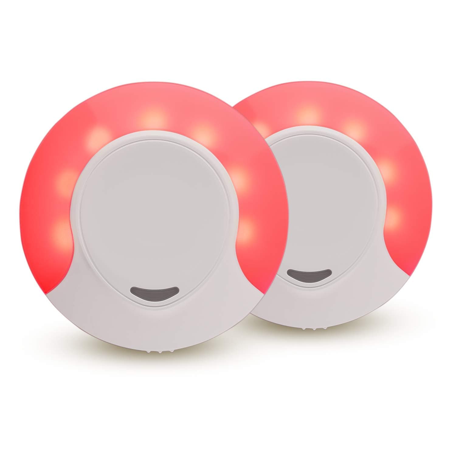 Sleep Aid Red Night Light Outlet Plug in with Dusk to Dawn Auto Sensor, Low Blue LED Promotes melatonin Production and Healthy Sleep, ON-Off-Auto Toggle, 2-Pack