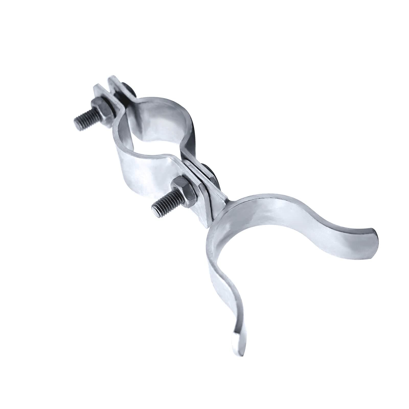 1-3/8" x 1-3/8" Fork Latch Galvanized Fence Gate Latch for Chain Link Fence Gate Frames with Padlock Hole Wall Mount to Gate Post or Wall