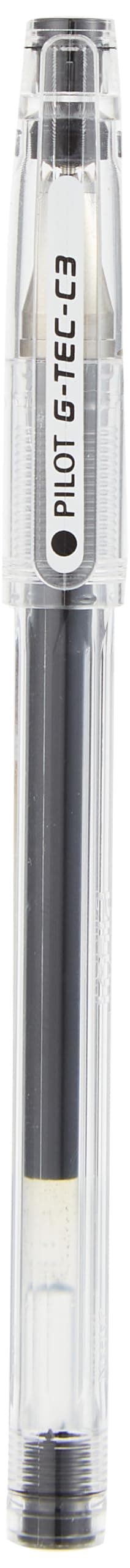 PilotG-Tec Roller Ball Pen, 0.3 mm Tip Size, Black-Pack of 50
