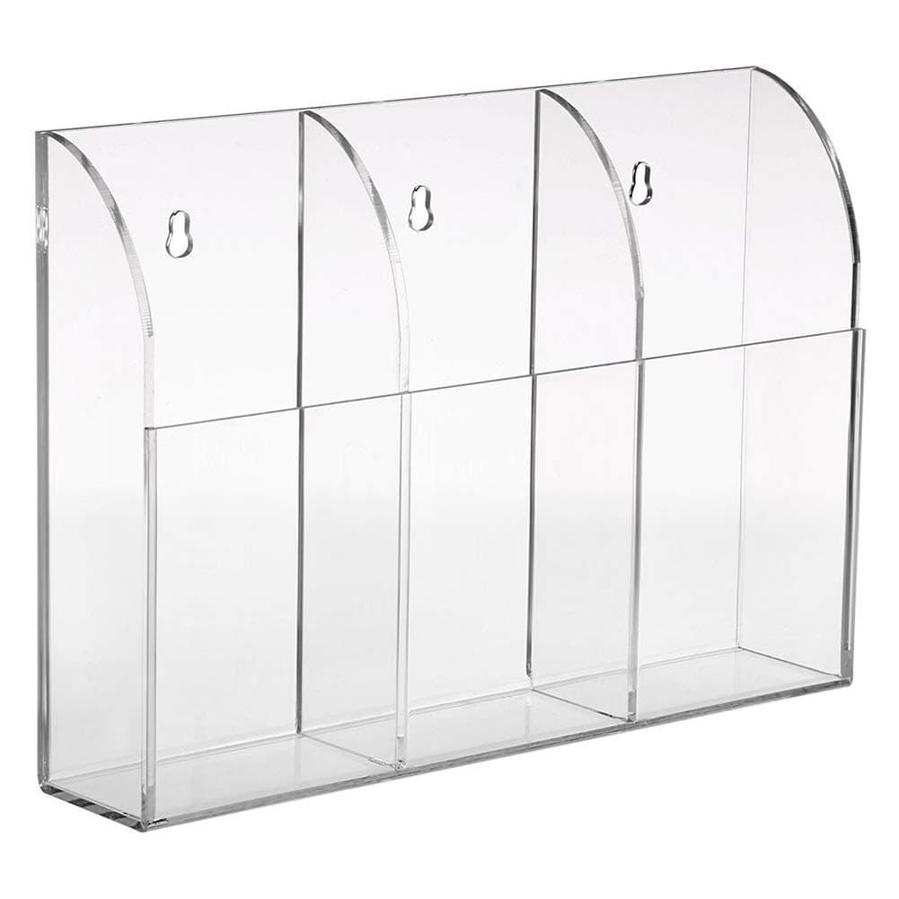 Remote Holder Wall Mounted, Acrylic Remote Control Holder Wall Mounted, Storage Caddy Container Pencil Holder, Office Supplies Accessories, for Air Conditioner, TV box