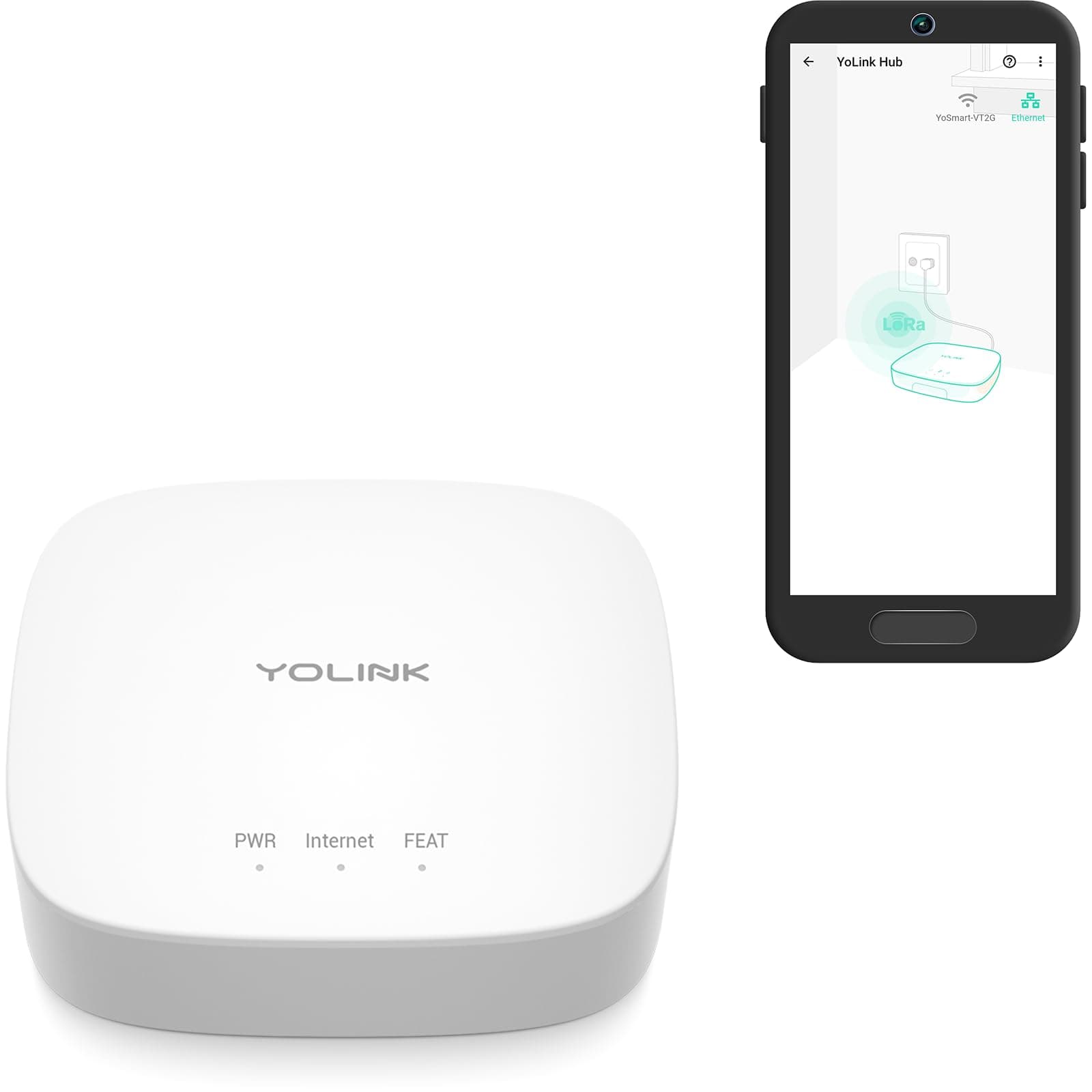 Hub - Central Controller for YoLink Devices, 1/4 Mile Range, Smart Home Automation & Security Gateway