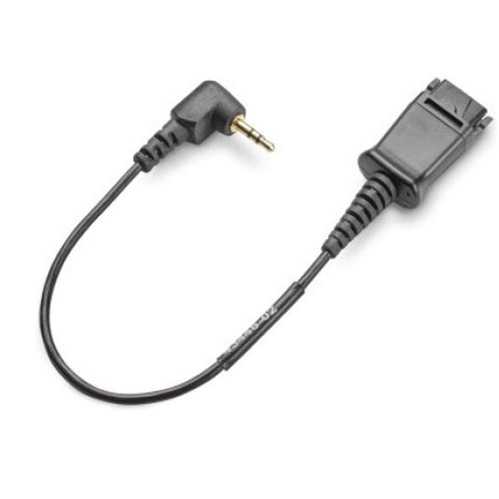 3.5mm Plug Adapter Cable QD for All Cisco, Plantronics & TruVoice QD Headsets - Connects with Cell Phones Smartphones & PC/Laptops with a Single 3.5mm Jack Port (12 Inches)