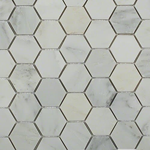 Asian Statuary Hexagon Marble Mosaics