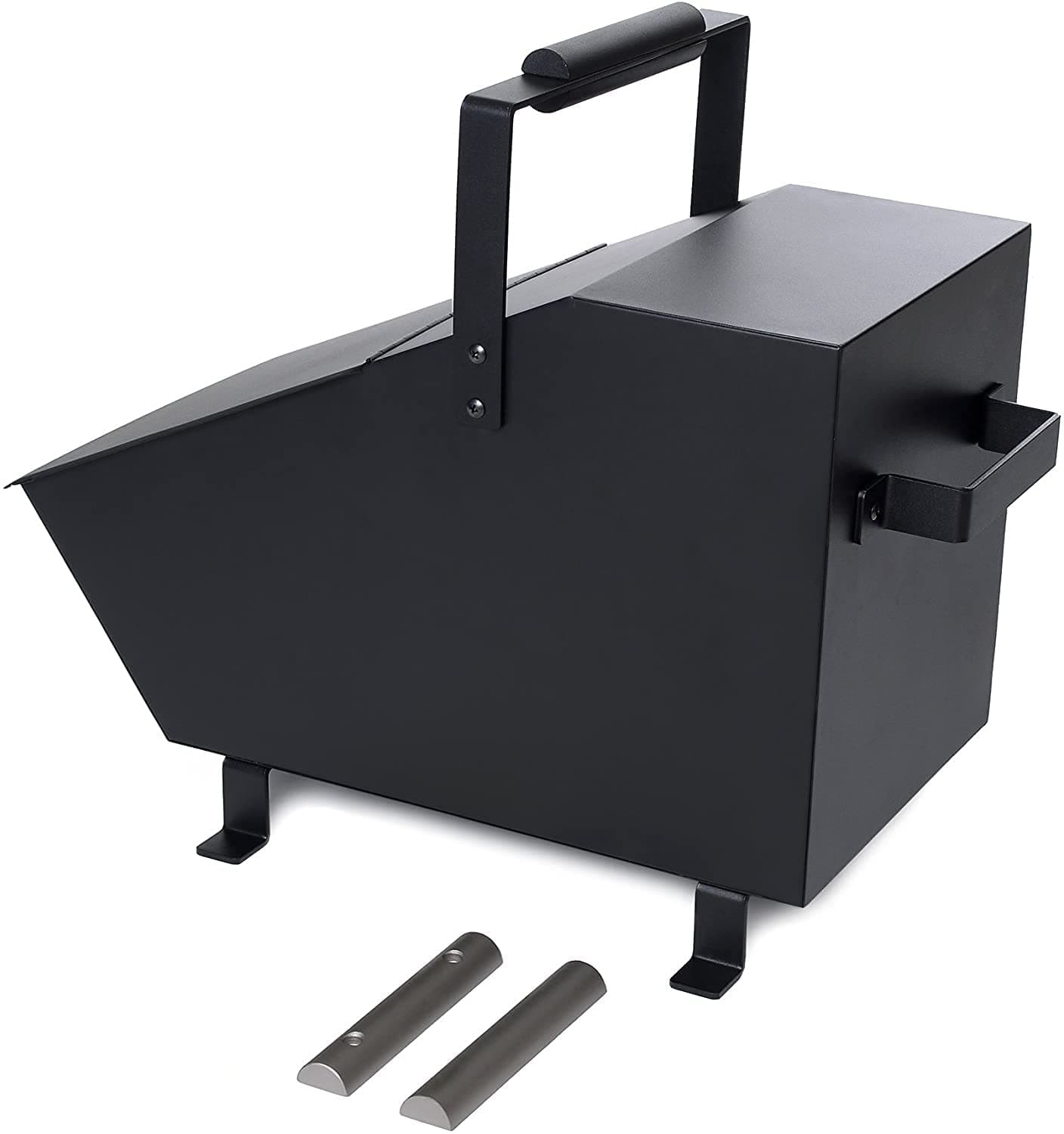 Ash Bucket with Black Handle for Fireplace