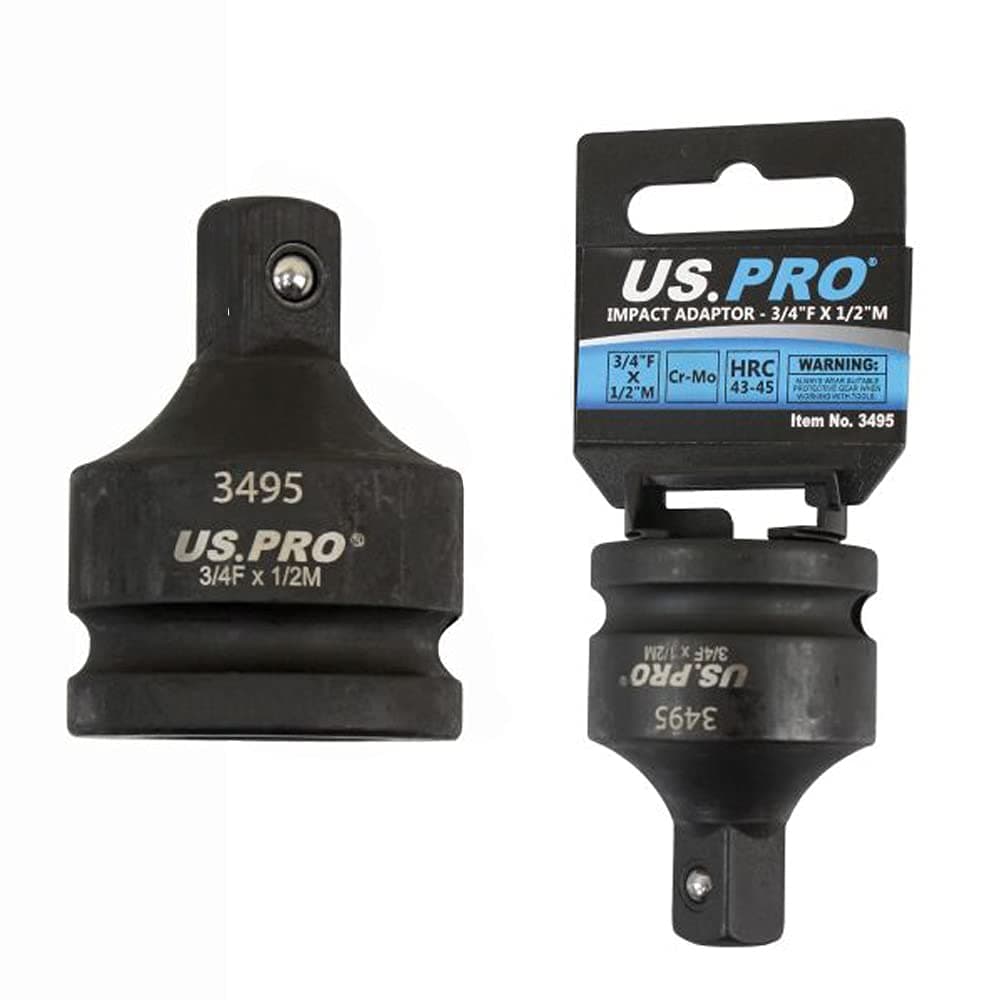 US PRO Impact Socket Adaptor Reducer 3/4 Inch F to 1/2 Inch M 3495
