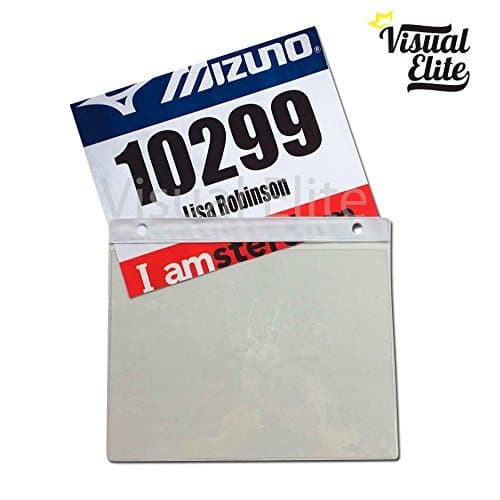 Bibfolio Race Bib Display Vinyl Protector Sheets | Designed by Visual Elite | 2 Pack (12 Vinyl Sheets/Pack) - Total 24 Sheets