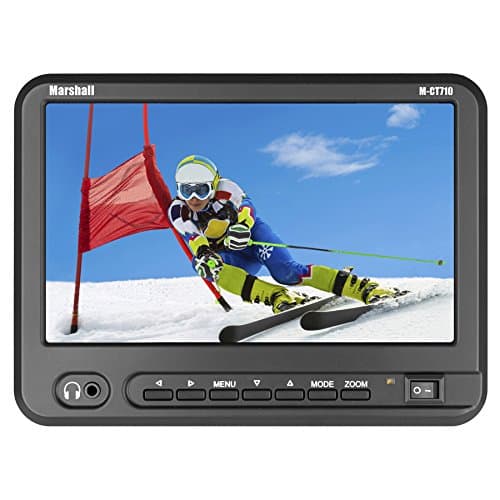 Marshall Electronics M-CT710 7" TFT LCD Portable Camera-Top Monitor with AA Battery Plate, 250cd/m2 Brightness, 700:1 Contrast Ratio, 1024x600
