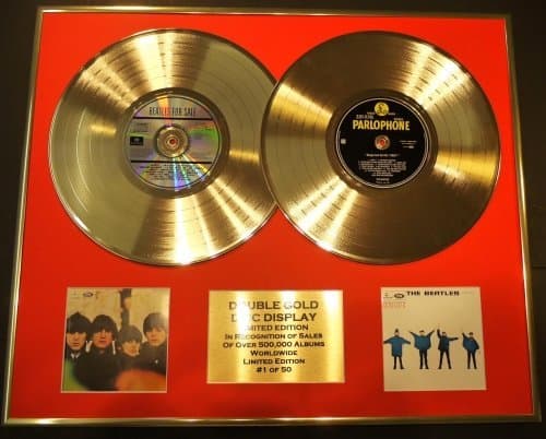 THE BEATLES/DOUBLE CD GOLD DISC DISPLAY/LTD. EDITION/COA"HELP!" & "BEATLES FOR SALE"