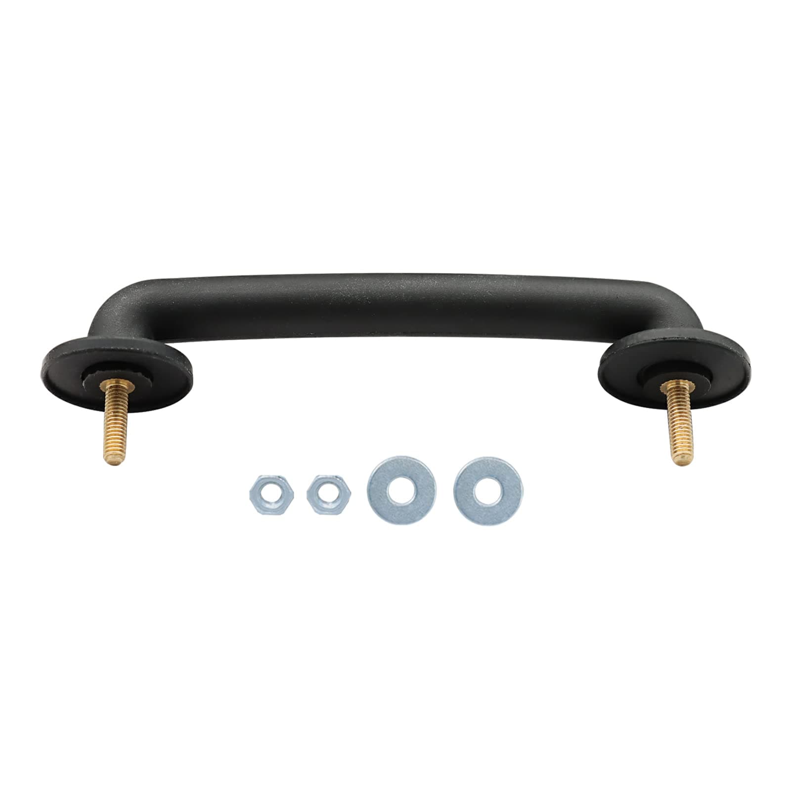 Front Windshield Hold Down Bracket, Strap Hood Footman Loop Replace 55176422, Compatible with 1997-2006 Jeep Wrangler TJ, 2007-2018 Jeep Wrangler JK, ABS Plastic, Black