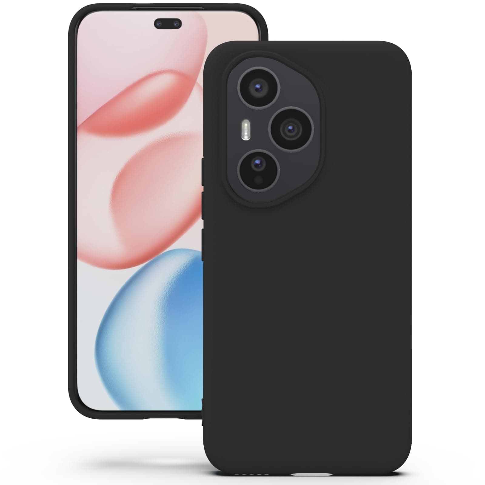 YATWIN Silicone Case for Honor 400 Pro, Soft-Touch, Shockproof, DustProof, Antiskid Phone Cover for Honor 400 Pro - Black