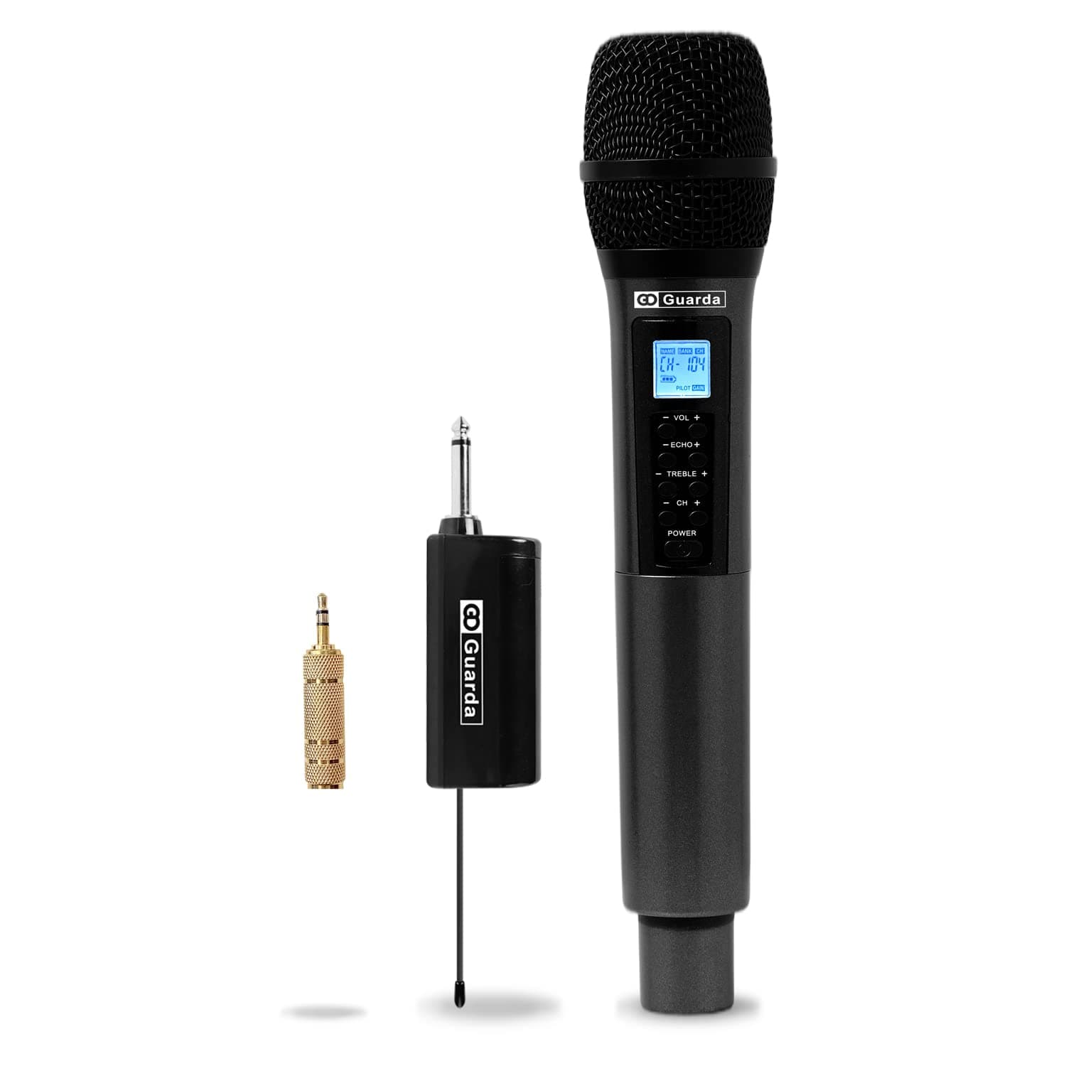 Wireless Microphone, US-88 Pro, MIC with Echo, Treble & Volume Control, UHF Handheld Dynamic Microphone with Rechargeable Receiver for Singing Karaoke Speech