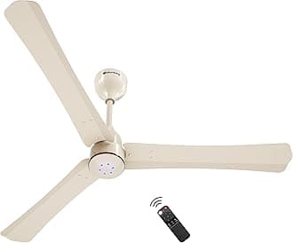 Renesa Halo Smart Alexa Enabled 1200mm BLDC Ceiling Fan with Remote | BEE 5 star | High Air Delivery | Low noise | LED Speed Indicator | Sleek Design | | 3 Year Warranty | Seasand Ivory