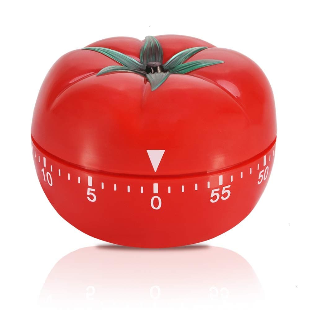 Timer, 1 Pack 60 Minutes Kitchen Timer Pomodoro Timers Tomato Shaped No Batteries Red