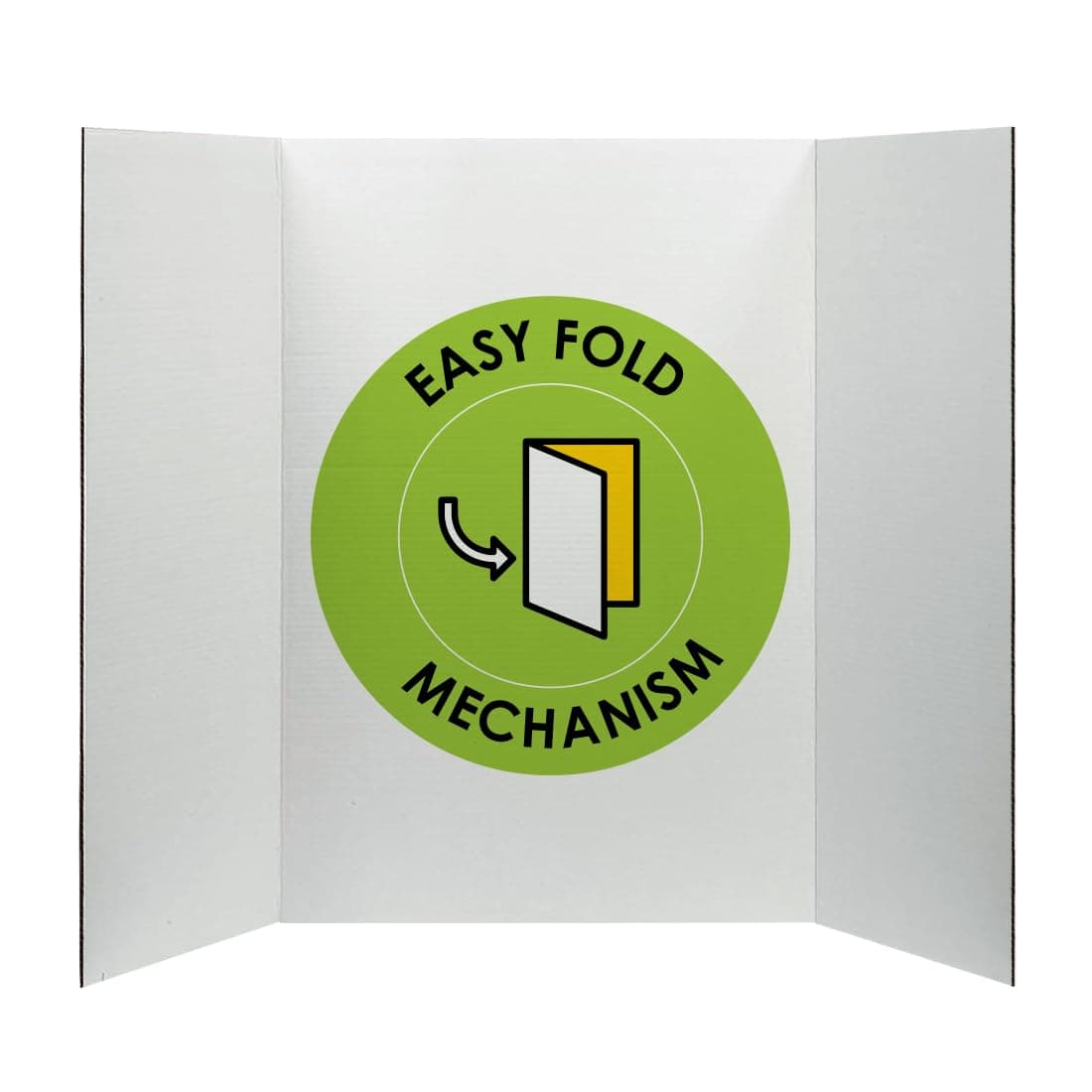 Desk Tech Large Tri-Fold Presentation Board, 36" x 48" Portable Poster Board, Made of Corrugated Paper, Versatile Display Board for School/Office Projects, Exhibitions, and Workshops, White, 1 Piece