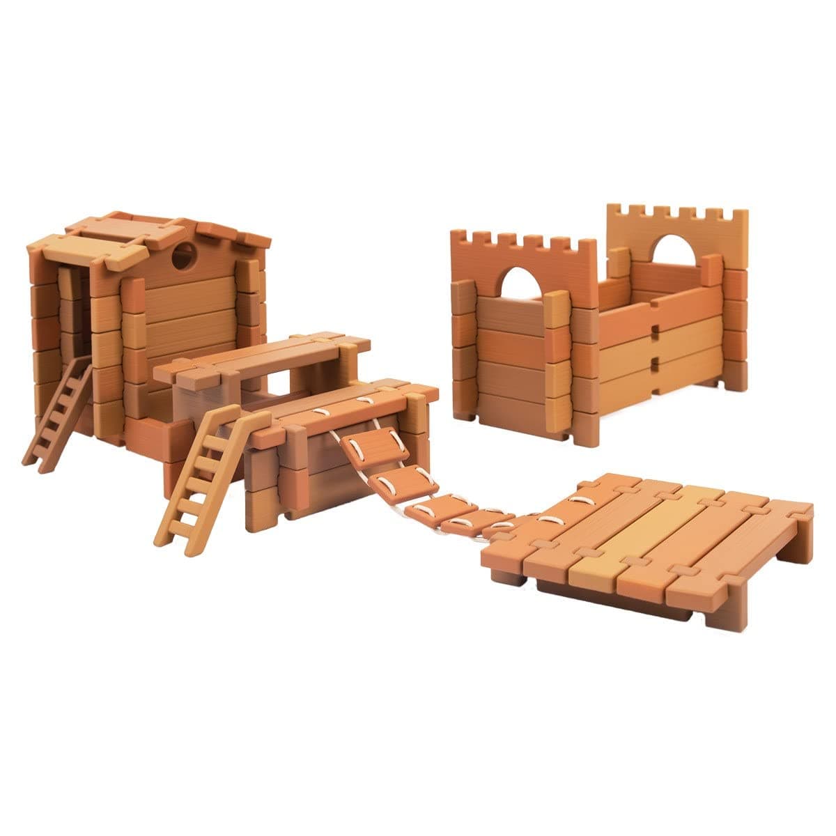 Guidecraft Tabletop Notch Blocks - Western 85 pc. Set