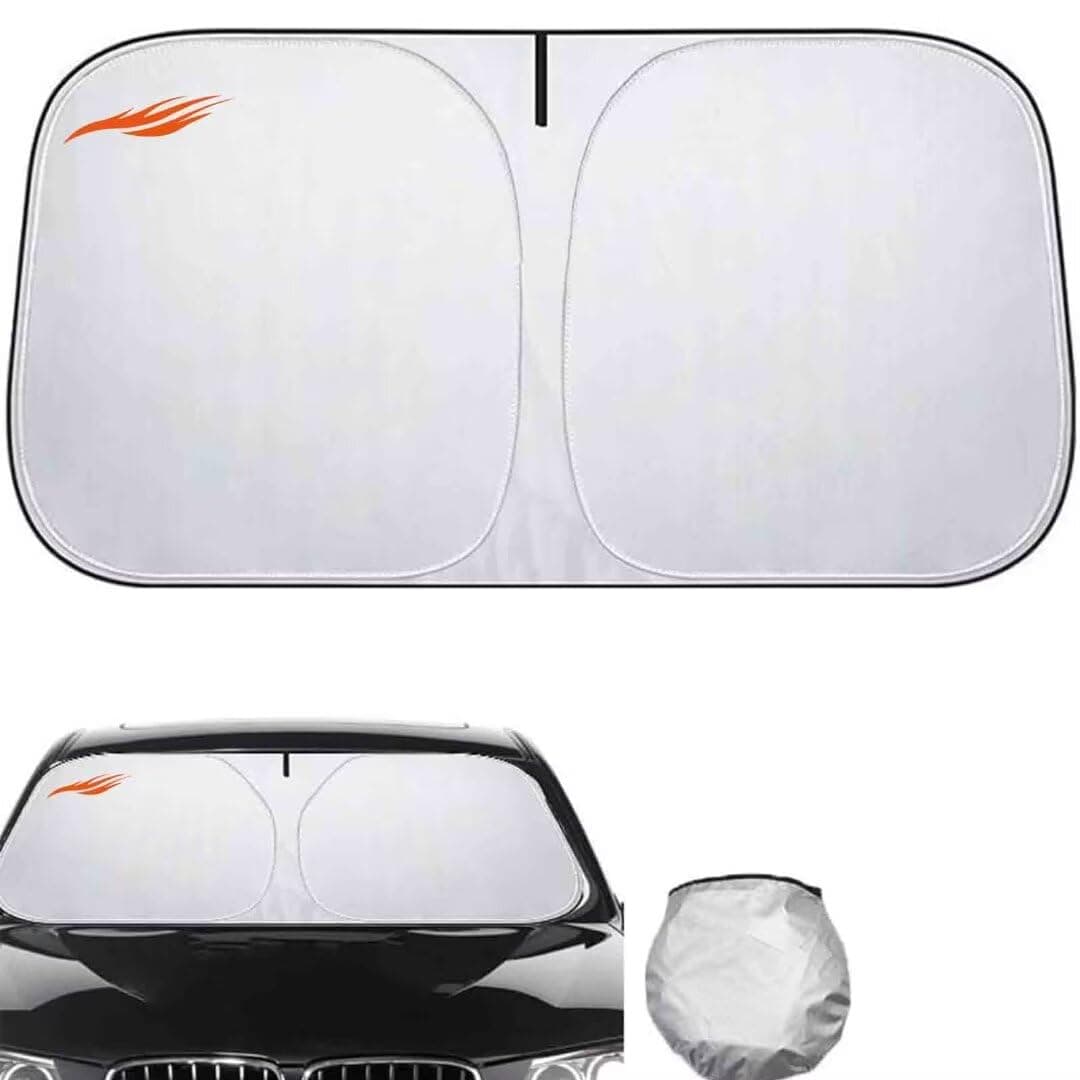 Sun Visor for car windscreen Compatible with VW ID.4 2020-2024，car Screen Cover car Sunscreen windscreen,Blocks Sunlight, Heat and UV Rays（Silver）