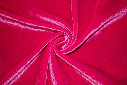 Lycra Stretch Velvet Fabric Solid 2-Way Stretch Polyester Spandex Lycra by The Yard (Fuchsia)