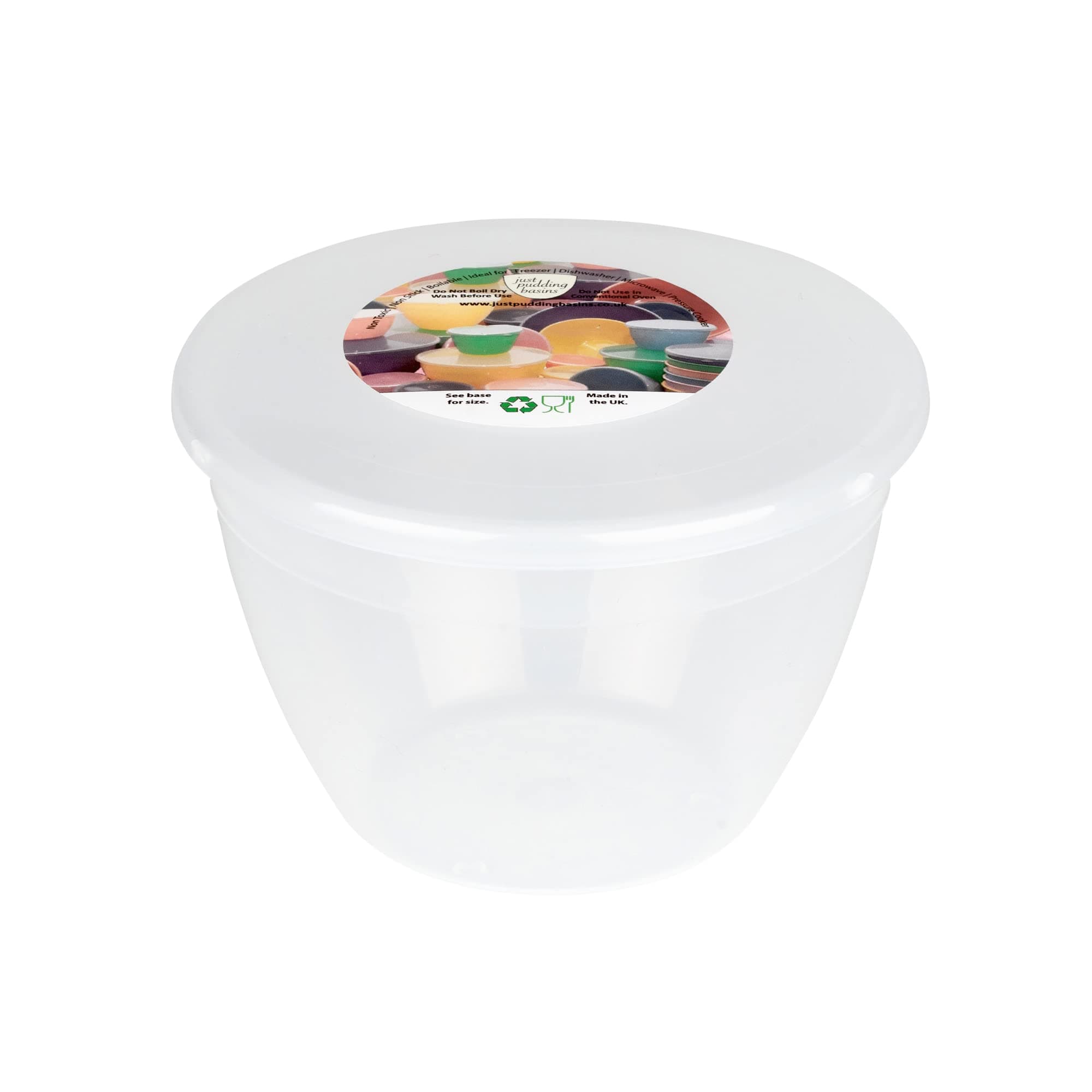 1 Pint Plastic Pudding Bowls and Lids